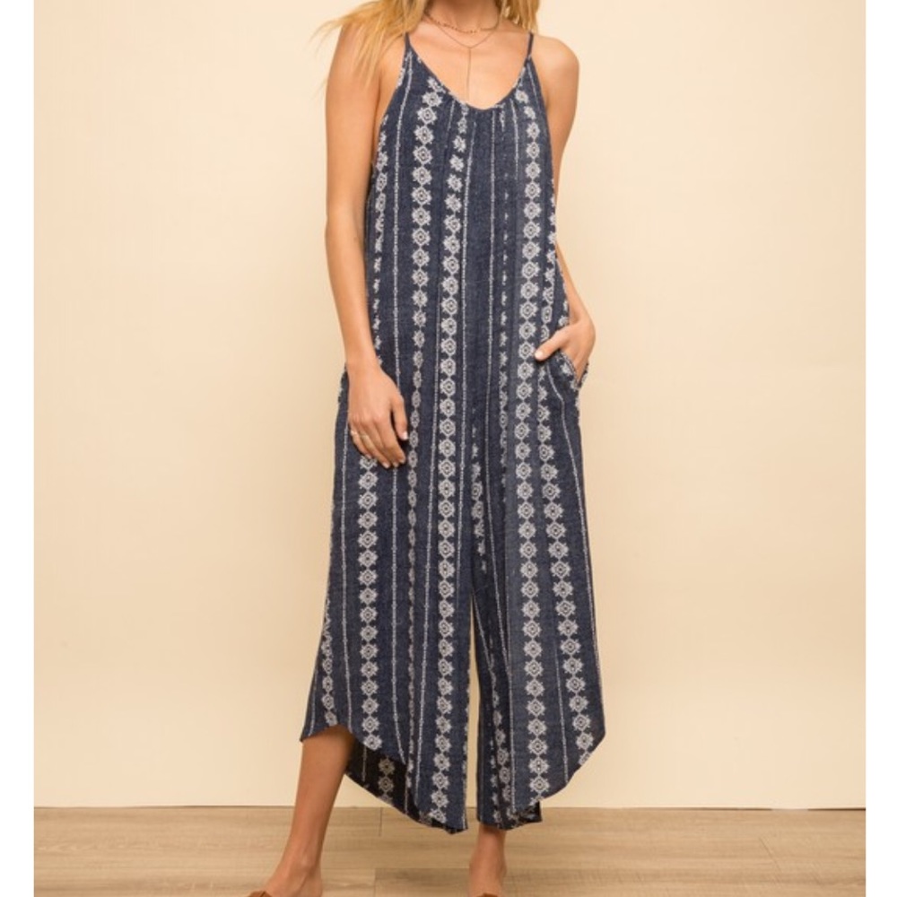 Emily~Wide Leg Jumpsuit - Picture 1 of 6